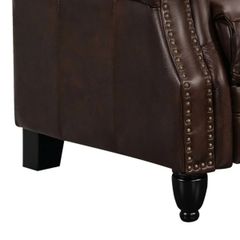 GHẾ SOFA ĐƠN DA BÒ CHỈNH CƠ POLLENZO MÀU NÂU