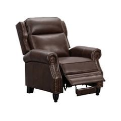 GHẾ SOFA ĐƠN DA BÒ CHỈNH CƠ POLLENZO MÀU NÂU