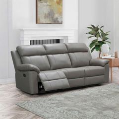 GHẾ SOFA 3 CHỖ DA BÒ CHỈNH CƠ MANHATTAN