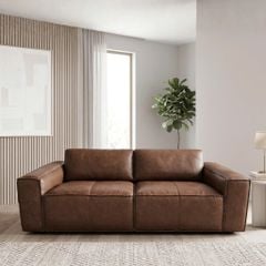 GHẾ SOFA DA BÒ 3 CHỖ HAVANA