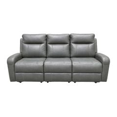 GHẾ SOFA DA BÒ 3 CHỖ CHỈNH CƠ LINDEN MÀU XÁM