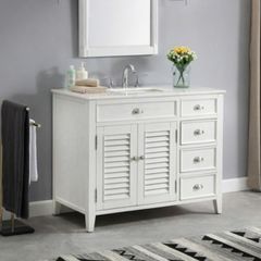 TỦ LAVABO PALM BEACH 42 INCH MÀU TRẮNG