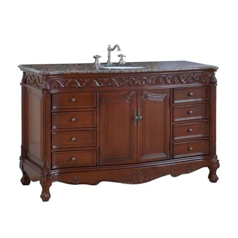 TỦ LAVABO BUCKINGHAM 56 INCH MÀU NÂU