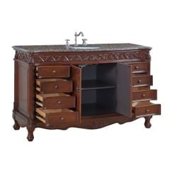 TỦ LAVABO BUCKINGHAM 56 INCH MÀU NÂU