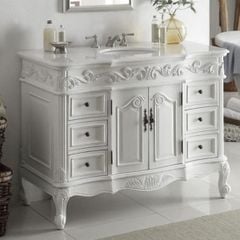TỦ LAVABO BUCKINGHAM 42 INCH MÀU TRẮNG