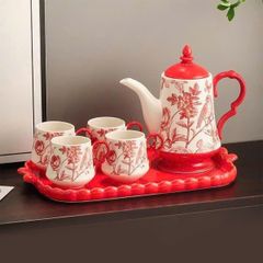 BỘ ẤM CHÉN HOA VĂN CỔ ĐIỂN