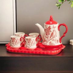 BỘ ẤM CHÉN HOA VĂN CỔ ĐIỂN
