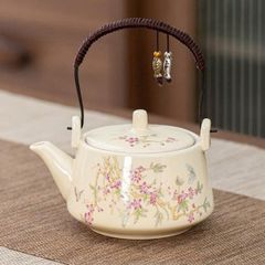 BỘ ẤM CHÉN GỐM HOA CỔ ĐIỂN