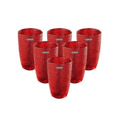 BỘ 6 CỐC ĐỎ CRISTA 420ML MÀU ĐỎ