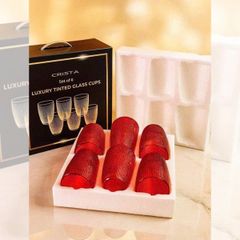 BỘ 6 CỐC ĐỎ CRISTA 420ML MÀU ĐỎ