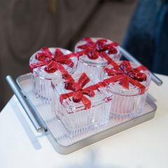 BỘ KHAY ARCRYLIC ĐỰNG SNACK 4 HŨ