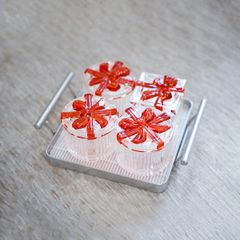 BỘ KHAY ARCRYLIC ĐỰNG SNACK 4 HŨ