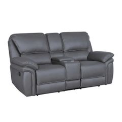 GHẾ SOFA 2 CHỖ CHỈNH CƠ BRETON MÀU XÁM