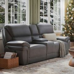 GHẾ SOFA 2 CHỖ CHỈNH CƠ BRETON MÀU XÁM