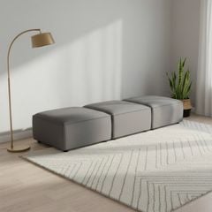 GHẾ SOFA MODULE MÀU XÁM COMBO 3C