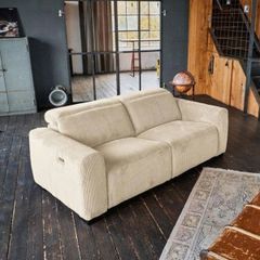 GHẾ SOFA 3 CHỖ CHỈNH ĐIỆN FINN MÀU BE