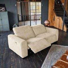 GHẾ SOFA 3 CHỖ CHỈNH ĐIỆN FINN MÀU BE