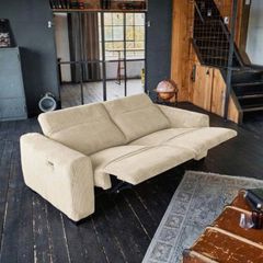 GHẾ SOFA 3 CHỖ CHỈNH ĐIỆN FINN MÀU BE