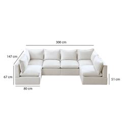 GHẾ SOFA MODULE COMBO 6C