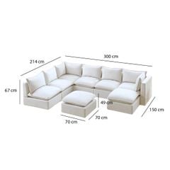 GHẾ SOFA MODULE COMBO 8C