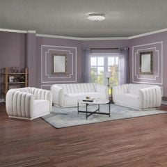 GHẾ SOFA  3 CHỖ ANGELA MÀU KEM
