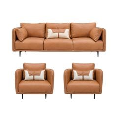 GHẾ SOFA 3 CHỖ NUBE MÀU CAM
