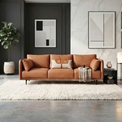 GHẾ SOFA 3 CHỖ NUBE MÀU CAM