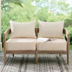 GHẾ SOFA 2 CHỖ MIRAMAR MÀU TỰ NHIÊN