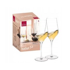 BỘ 4 LY VANG TRẮNG BALLET 520ML