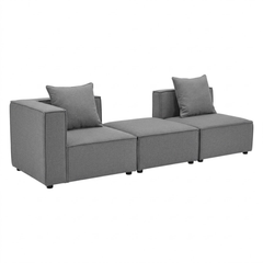 GHẾ SOFA MODULE MÀU XÁM COMBO 3C