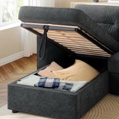 GHẾ SOFA BED GÓC COMPACT MÀU ĐEN