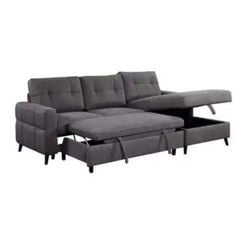 GHẾ SOFA BED GÓC SALFORD MÀU XANH XÁM