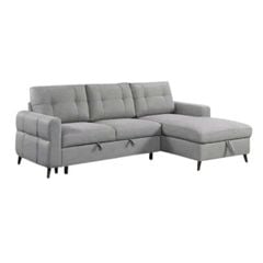 GHẾ SOFA BED GÓC SALFORD MÀU XÁM