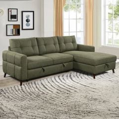 GHẾ SOFA BED GÓC SALFORD MÀU XANH LÁ