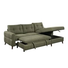 GHẾ SOFA BED GÓC SALFORD MÀU XANH LÁ