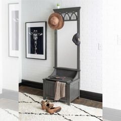 KỆ CHỨA ĐỒ KÈM GƯƠNG VÀ MẮC TREO