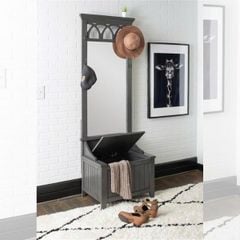 KỆ CHỨA ĐỒ KÈM GƯƠNG VÀ MẮC TREO