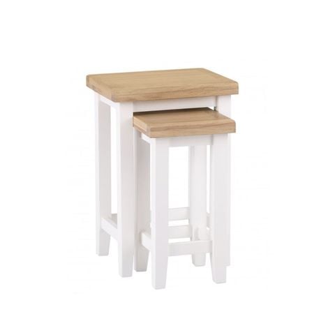 BỘ 2 BÀN SIDE TABLE EATON MÀU TRẮNG