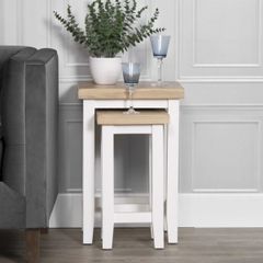 BỘ 2 BÀN SIDE TABLE EATON MÀU TRẮNG
