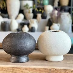 BÌNH HOA TRANG TRÍ RUSTIC MÀU TRẮNG