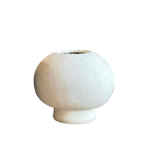 BÌNH HOA TRANG TRÍ RUSTIC MÀU TRẮNG