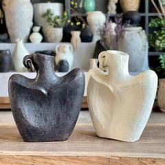 BÌNH HOA TRANG TRÍ RUSTIC MÀU ĐEN