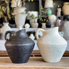 BÌNH HOA TRANG TRÍ RUSTIC MÀU TRẮNG