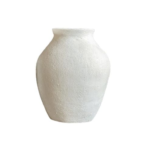 BÌNH HOA TRANG TRÍ RUSTIC MÀU TRẮNG