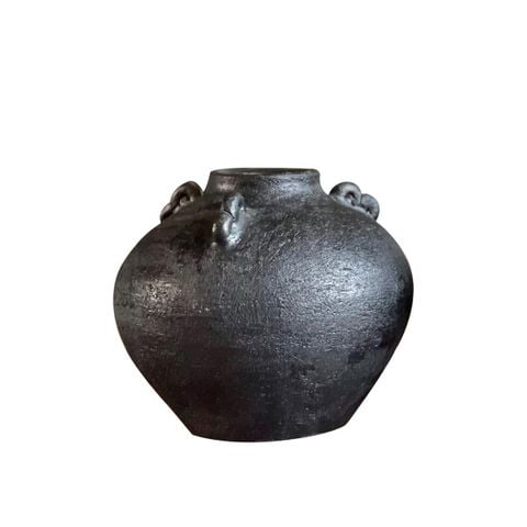 BÌNH HOA TRANG TRÍ RUSTIC MÀU ĐEN