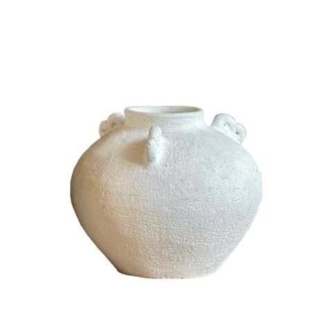 BÌNH HOA TRANG TRÍ RUSTIC MÀU TRẮNG