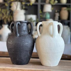 BÌNH HOA TRANG TRÍ RUSTIC MÀU TRẮNG