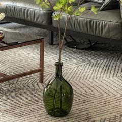 BÌNH HOA THUỶ TINH MÀU XANH CỠ NHỎ