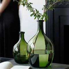 BÌNH HOA THUỶ TINH MÀU XANH CỠ NHỎ