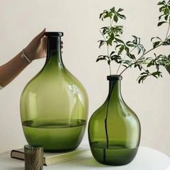 BÌNH HOA THUỶ TINH MÀU XANH CỠ NHỎ